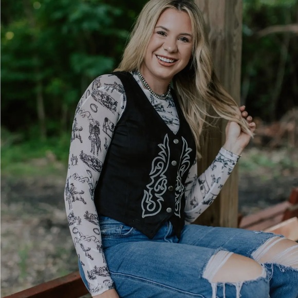 Jackets & Blazers - Boot Stitch Western Vest